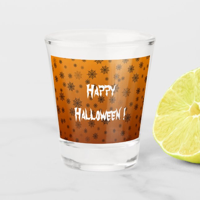 Copo De Shot Halloween Spider Web (Frente)