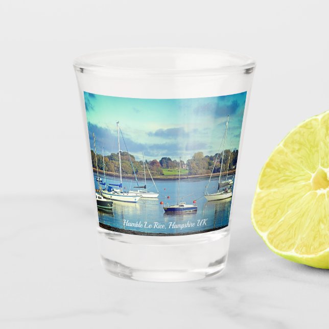 Copo De Shot Hamble Le Rice Waters Edge Hampshire Foto (Frente)