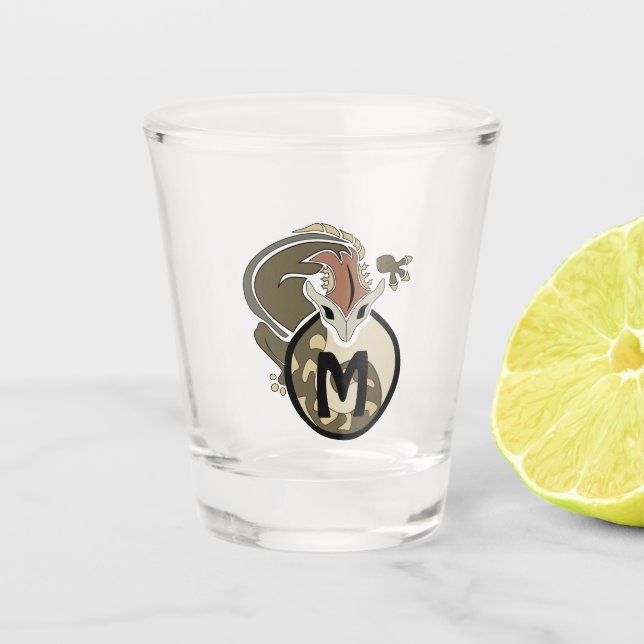 Copo De Shot Hammerhead Salamander Monograma (Frente)