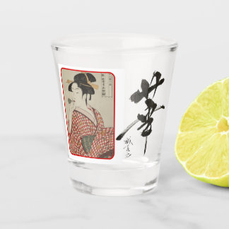 Copo De Shot Handwritten Kanji & Ukiyo-e Shot Glass by Jyhoca