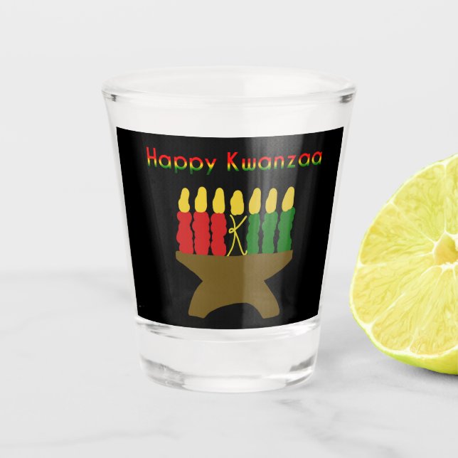 Copo De Shot Happy Kwanzaa Kinara (Frente)