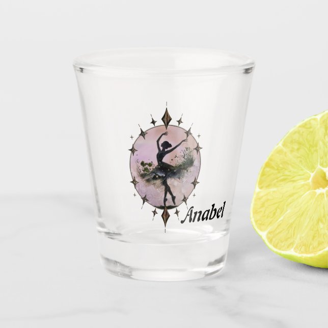 Copo De Shot Harmonia do Movimento A bailarina à luz das estrel (Frente)