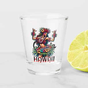 Copo De Shot Havaí   Dançarino Hula Havaiano
