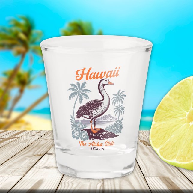 Copo De Shot Hawaii Aloha State Goose Souvenir   (Criador carregado)