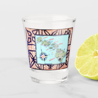 Copo De Shot Hawaii Tapa
