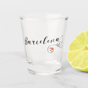 Copo De Shot Heart Barcelona Mug, Catalonia