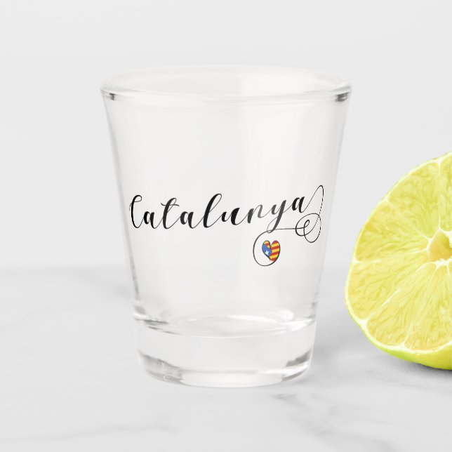 Copo De Shot Heart Catalunya, Catalunha Estelada (Frente)