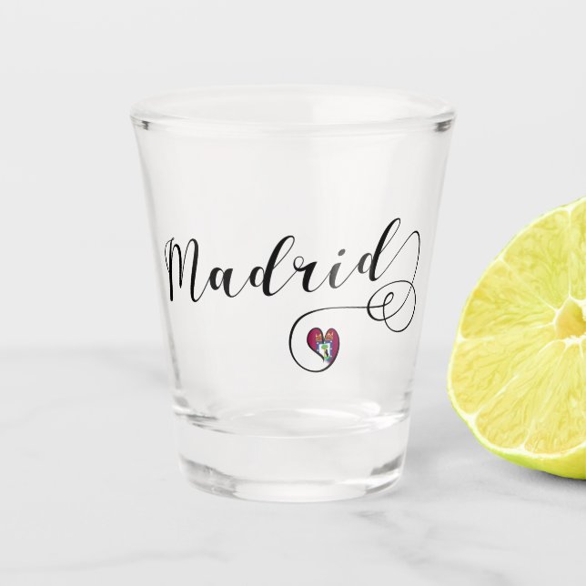 Copo De Shot Heart Madrid, Espanha (Frente)