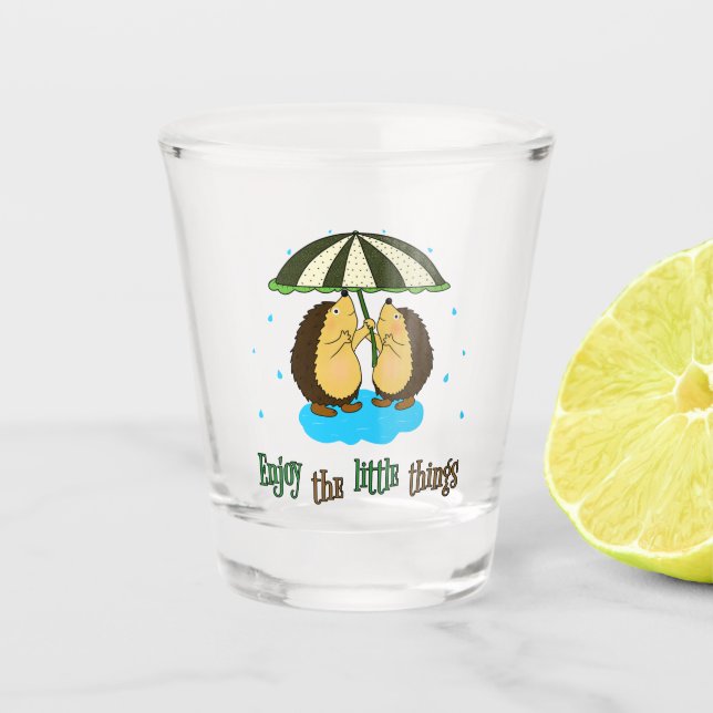 Copo De Shot Hedgehogs e chuva (Frente)
