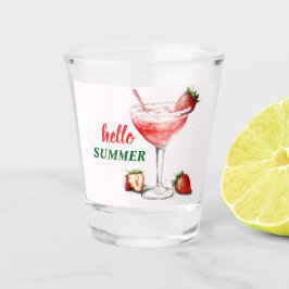 Copo De Shot Hello Summer | Strawberry Cocktail Shot Glass
