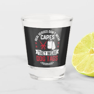 Copo De Shot Heróis de verdade não Vestem capas que Vestem Dog