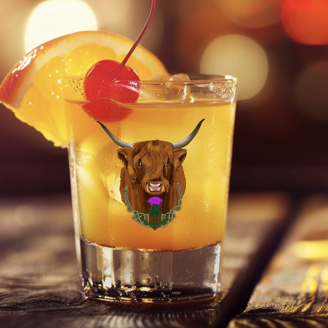 Copo De Shot Highland Scottish Purple Celtic Knot Work (Criador carregado)