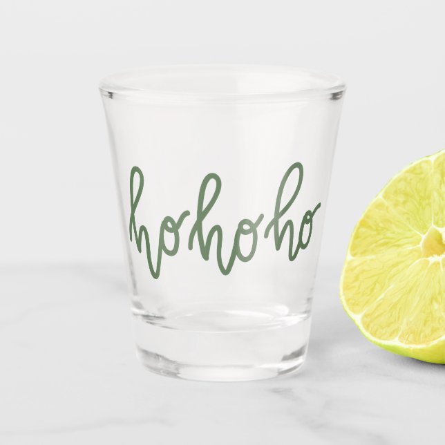 Copo De Shot Ho Ho Script Ho Texto de Feriado (Frente)
