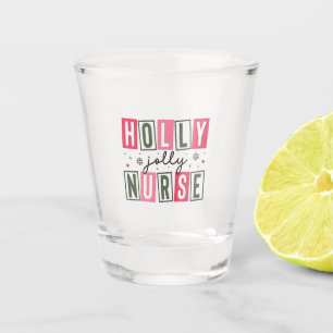 Copo De Shot Holly Jolly Enfermeira Natal Enfermeirando a Vida