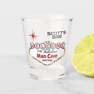 Copo De Shot Homem Caverna - Estilo Vegas - Vermelho