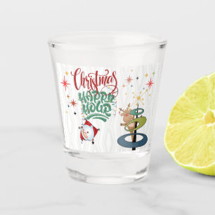 Copo De Shot Hora feliz do Natal do século médio
