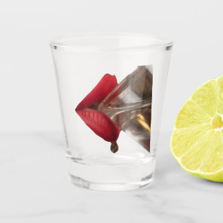 Copo De Shot Hora Feliz em Vermelho Escarlate
