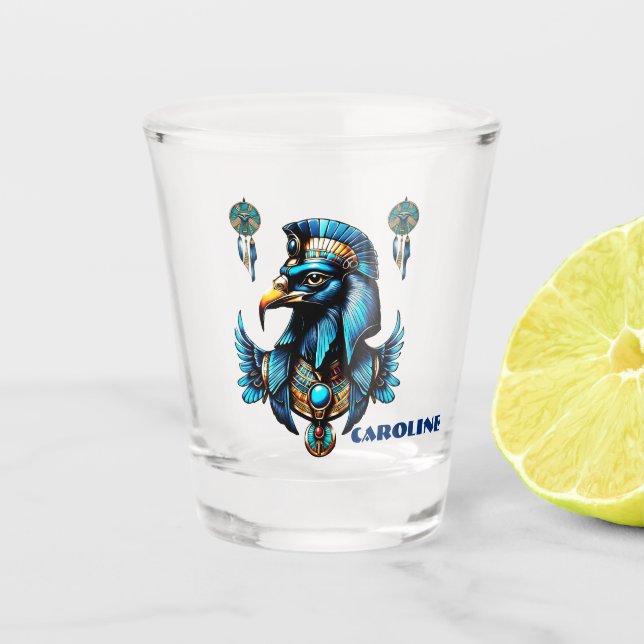 Copo De Shot Horus, o deus do falcão egípcio. (Frente)