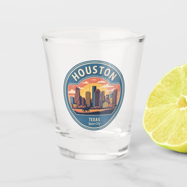 Copo De Shot Houston Texas vintage (Frente)