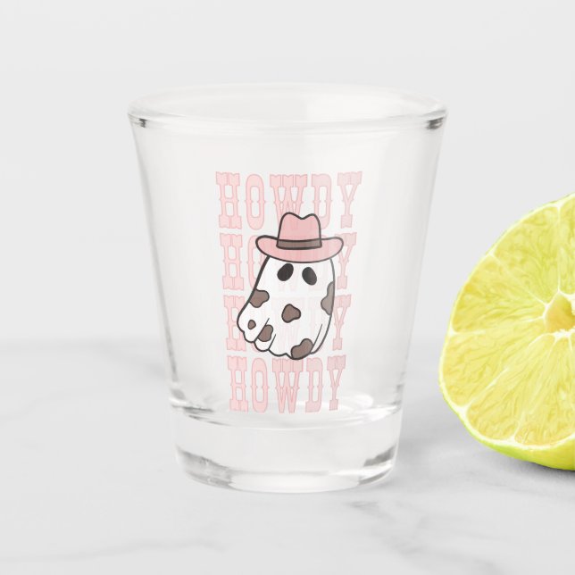 Copo De Shot Howdy Cowgirl Halloween Cute shot glass (Frente)