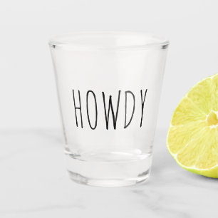 Copo De Shot Howdy   Vidro De Presente Engraçado
