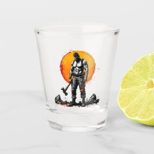 Copo De Shot humme de fantasia medieval bárbaro guerreiroVidro