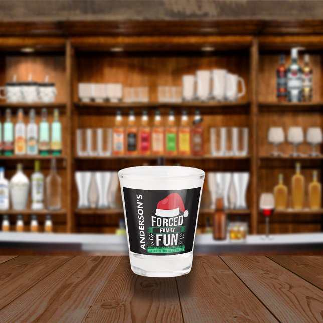Copo De Shot Humor de Natal Forçado para a Família (Criador carregado)