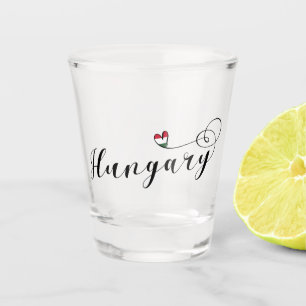 Copo De Shot Hungria Heart-Shirt, húngaro