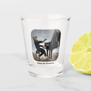Copo De Shot Hyena Piano Music Player Fantasy Art Shot Glass