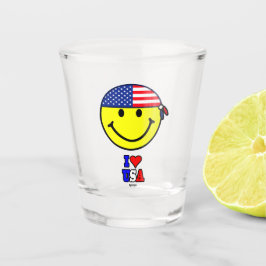 COPO DE SHOT I LOVE USA SHOT GLASS