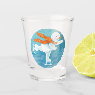 Copo De Shot Ice Skating Snowman