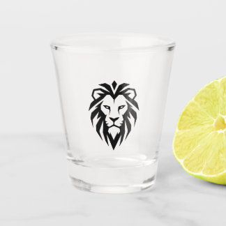 Copo De Shot Ícone de Cabeça de Leão Minimalista Moderno
