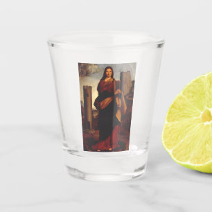 Copo De Shot Ícone Sagrado de Santa Bárbara Arte Gráfica