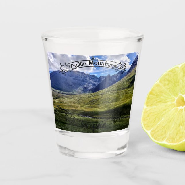 Copo De Shot Ilha de Skye Cuillin Montanhas (Frente)