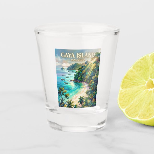 Copo De Shot Ilha Gaya Malásia (Frente)