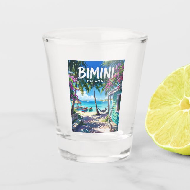 Copo De Shot Ilhas Bimini Bahamas (Frente)