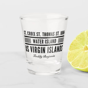 Copo De Shot Ilhas Virgens dos EUA USVI Caribe personalizar