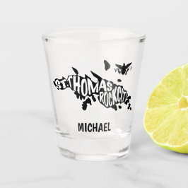 Copo De Shot Ilhas Virgens Thomas "Rock City"