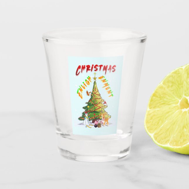 Copo De Shot Iluminação de Natal (Frente)