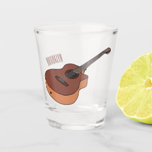 Copo De Shot Ilustração acústica de desenho animado