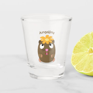 Copo De Shot Ilustração animada feliz cota-guiné