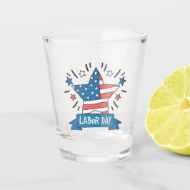 Copo De Shot Ilustração Criativa do Dia do Trabalho Americano