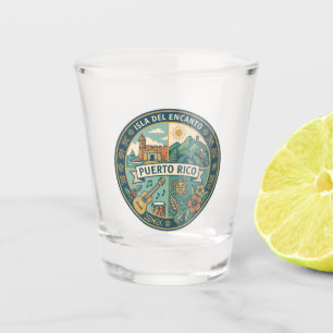 Copo De Shot Ilustração da Cultura Porto-Riquenha