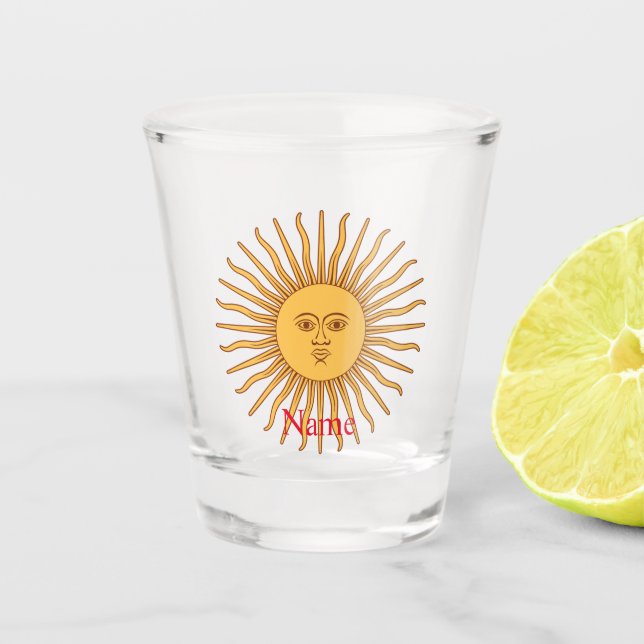 Copo De Shot Ilustração de arte com face Sun Thunder_Cove (Frente)
