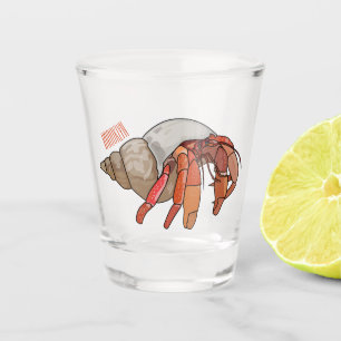 Copo De Shot Ilustração de cartoon de caranguejo eremita