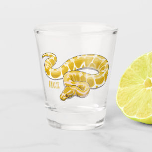 Copo De Shot Ilustração de cobra de pitão birmanês