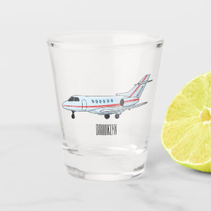 Copo De Shot Ilustração de desenho animado a jato privado