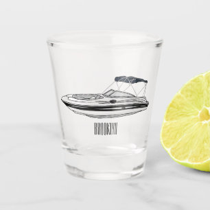 Copo De Shot Ilustração de desenho animado a motor