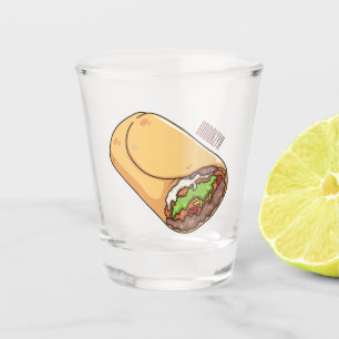 Copo De Shot Ilustração de desenho animado burrito