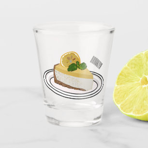 Copo De Shot Ilustração de desenho animado com queijo limão